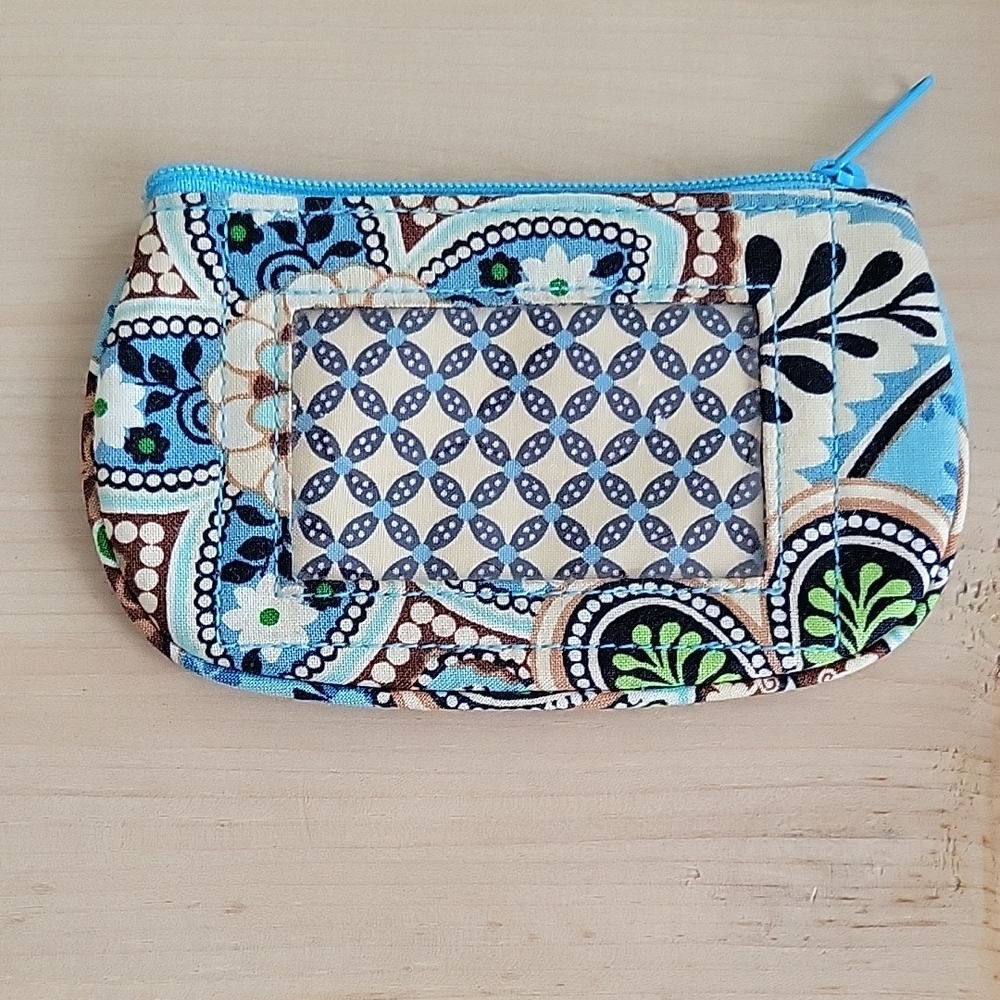 Vera Bradley Bali Blue ID Zip Pouch